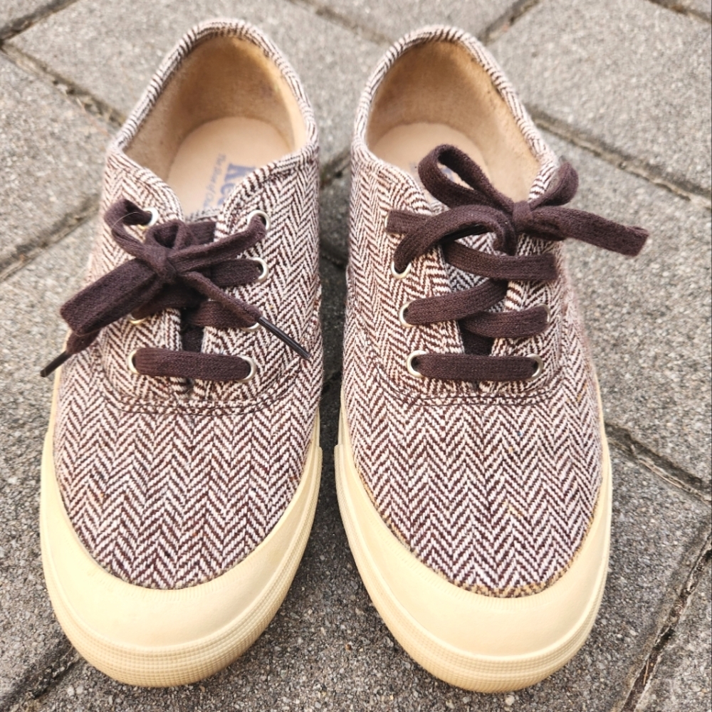 Keds Women's Triumph Brown Herringbone Wool Sneakers 7.5 RARE